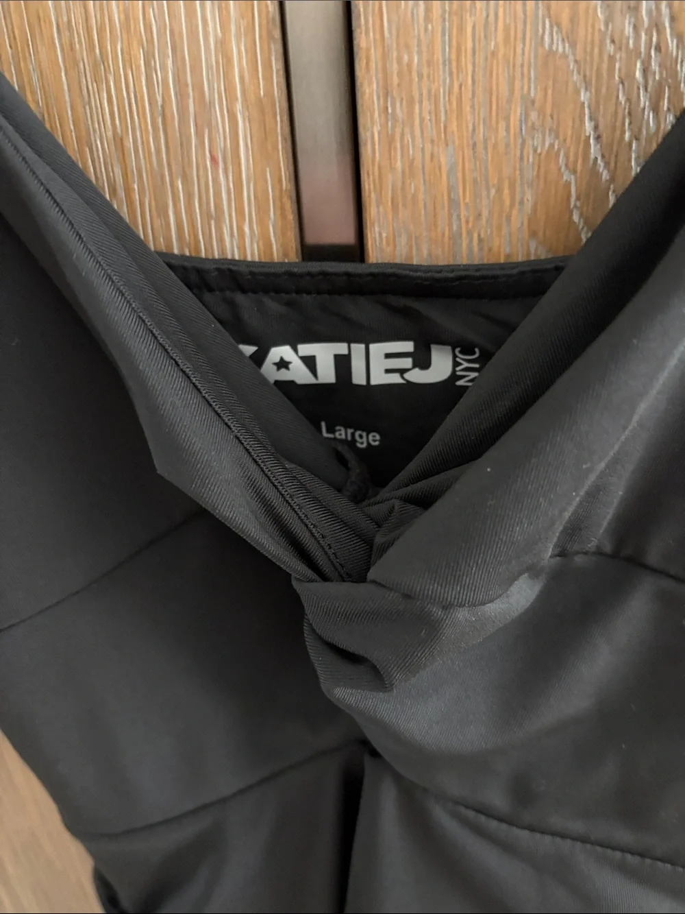 Katie J NYC Black Ruched Spaghetti-Strap Mini Dress